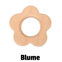 Beißanhänger Holz Blume